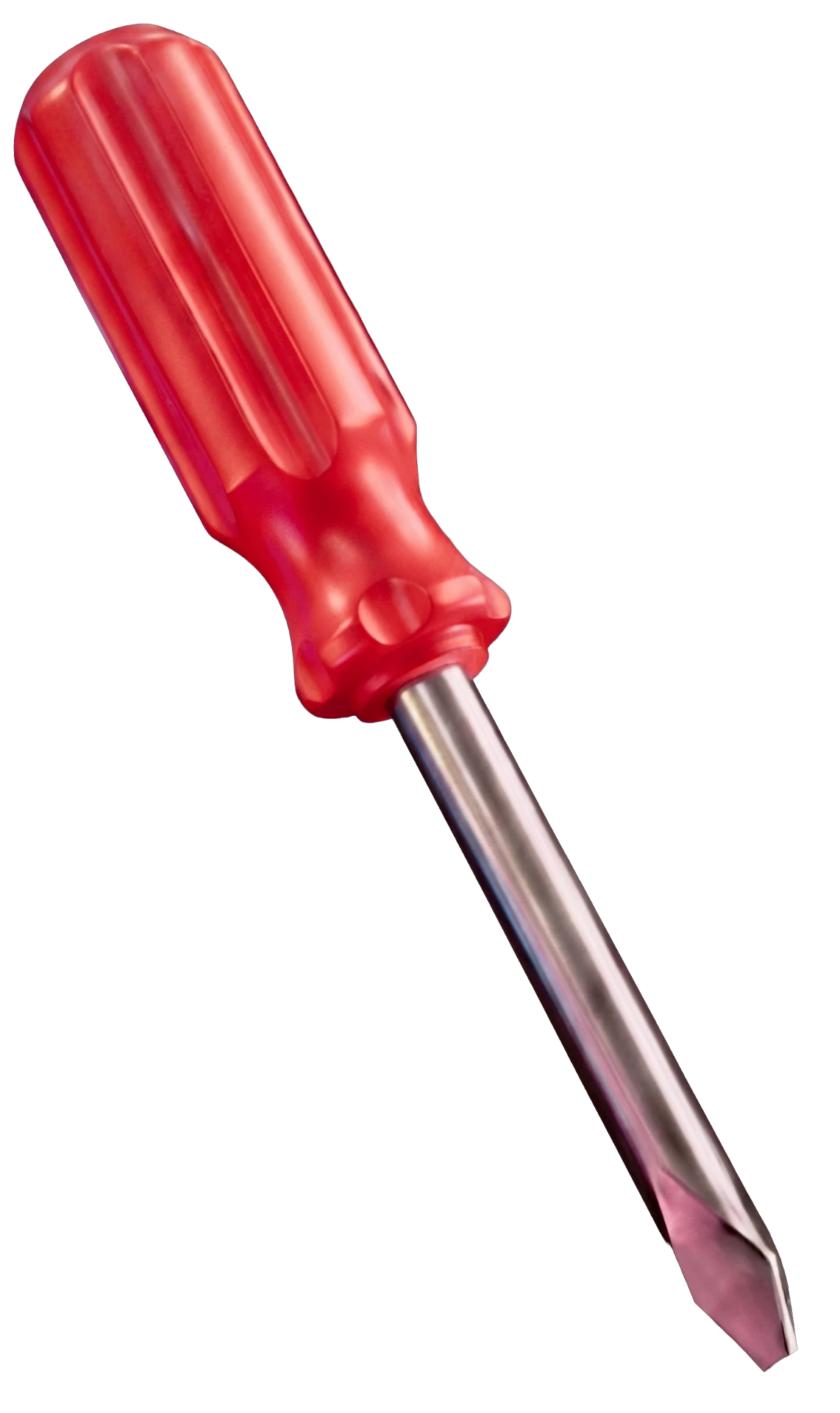 Cacciavite rosso su fondo nero